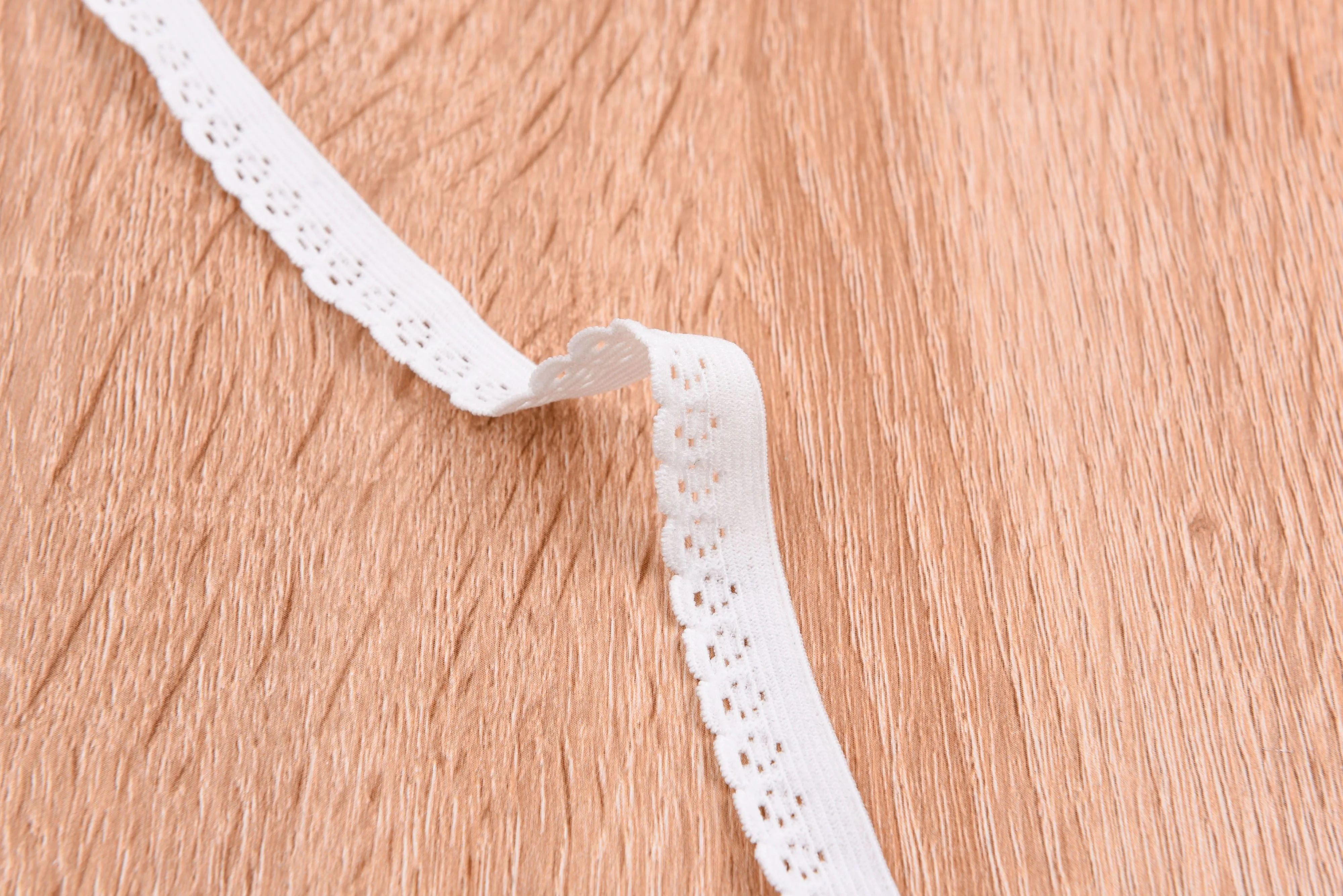 ( 2 Meters Pack ) Decorative Elastic Trim with Lace Edging - Scallop Edging,  Bra, Underwear Clothing Accessories