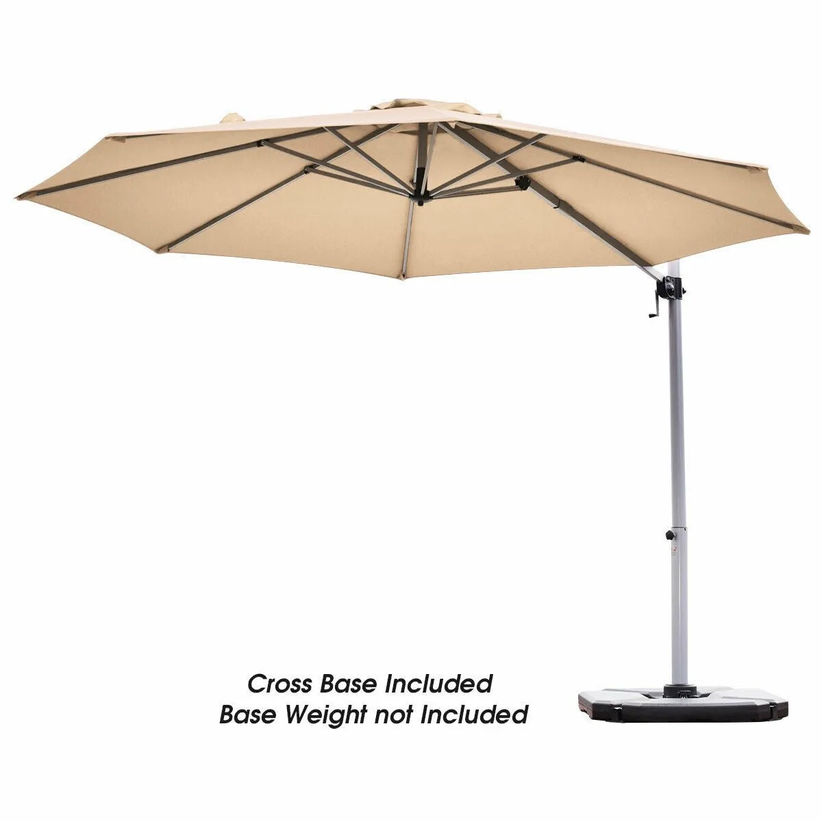 11ft Patio Offset Cantilever Umbrella - Beige
