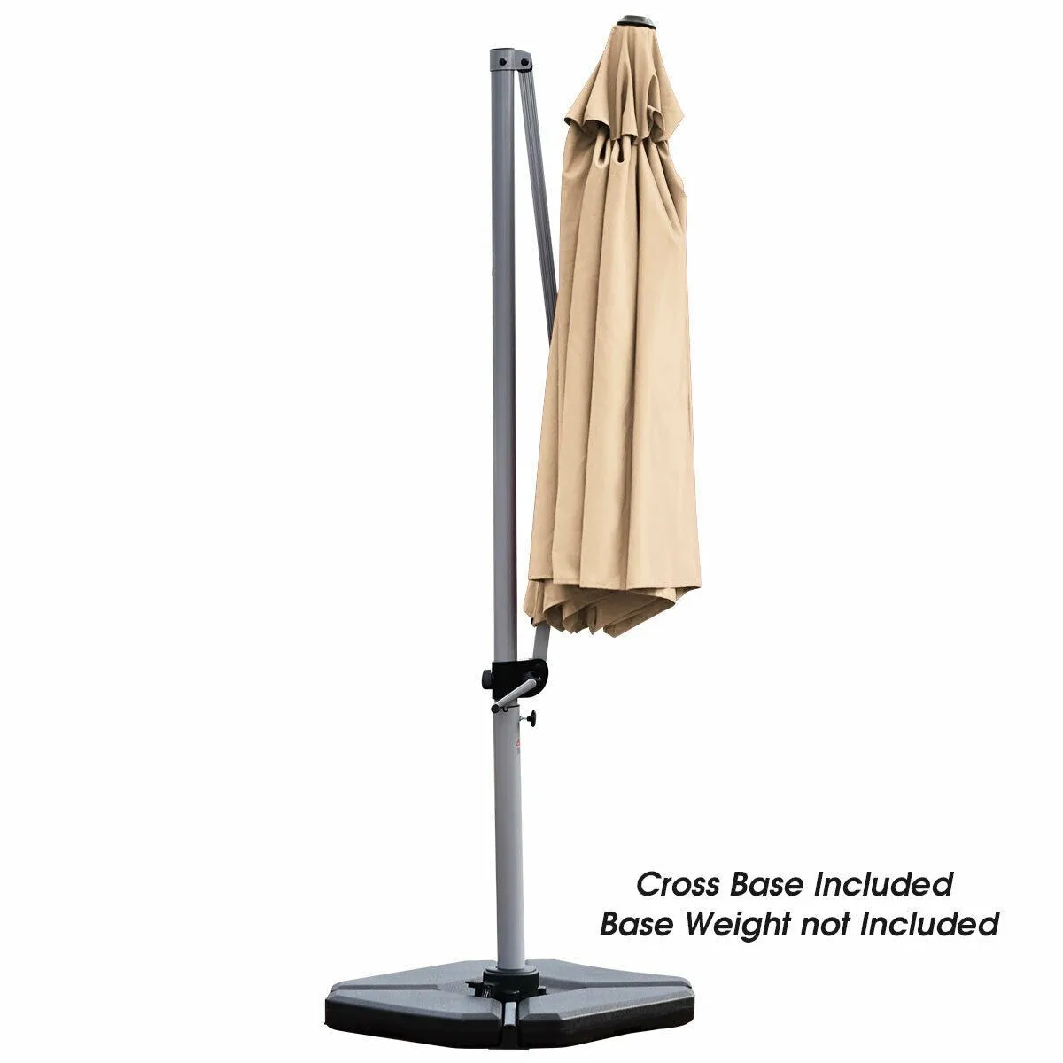 11ft Patio Offset Cantilever Umbrella - Beige