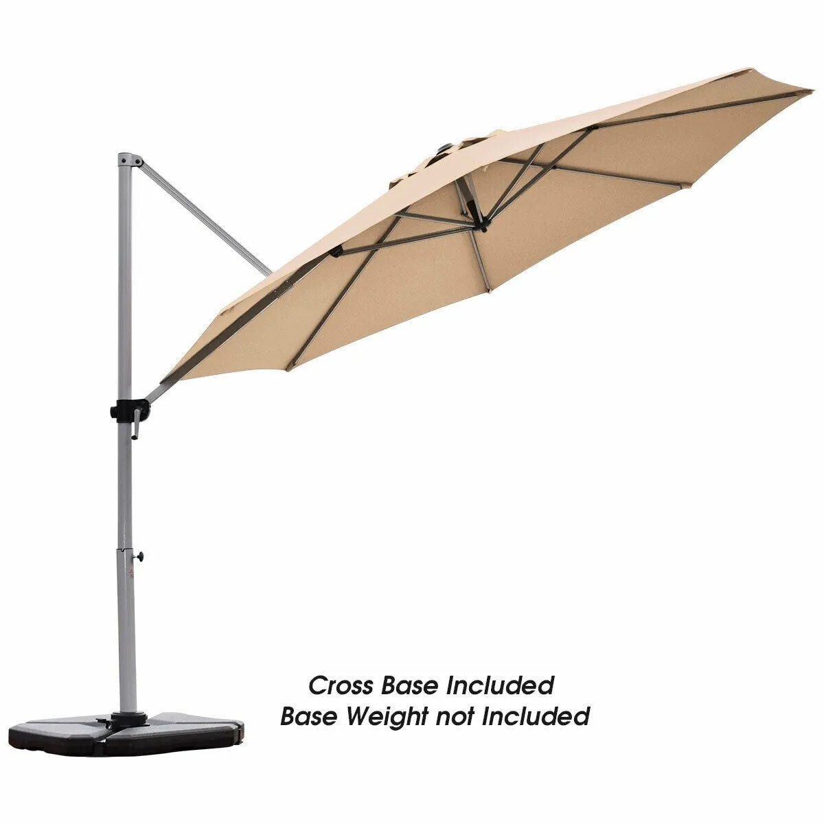 11ft Patio Offset Cantilever Umbrella - Beige