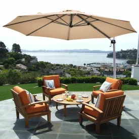 11ft Patio Offset Cantilever Umbrella - Beige