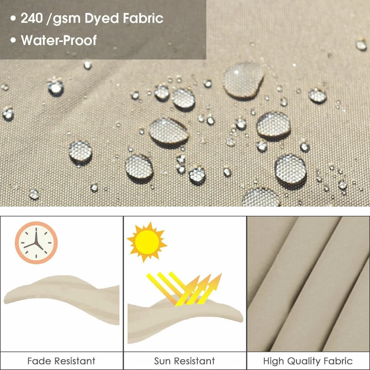 11ft Patio Offset Cantilever Umbrella - Beige