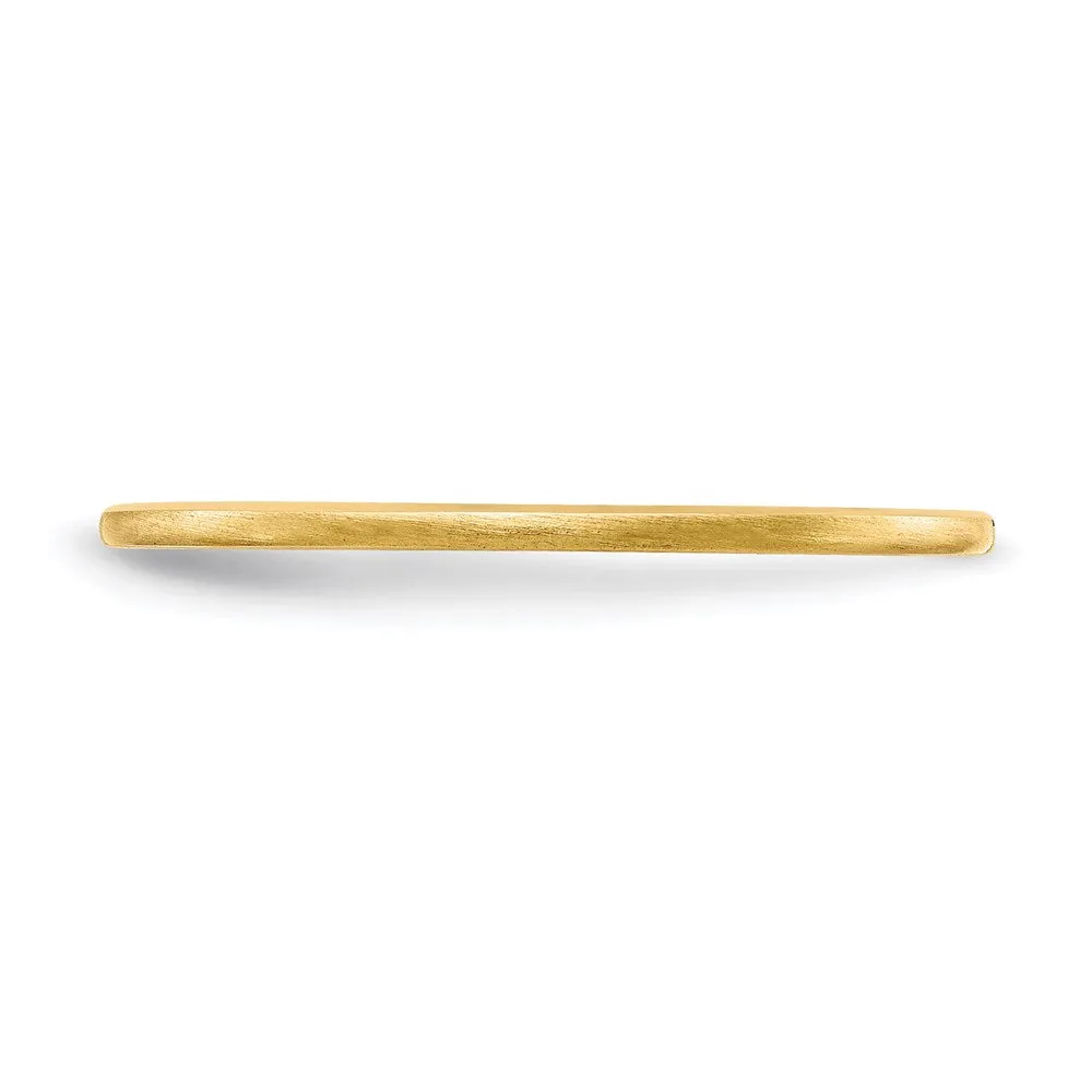 14K Gold 1.2mm Half Round Satin Stackable Band | STK24-120Y