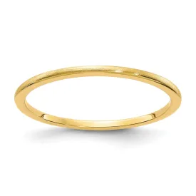 14K Gold 1.2mm Half Round Satin Stackable Band | STK24-120Y