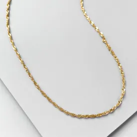 14K Gold Vermeil Twist Chain Necklace