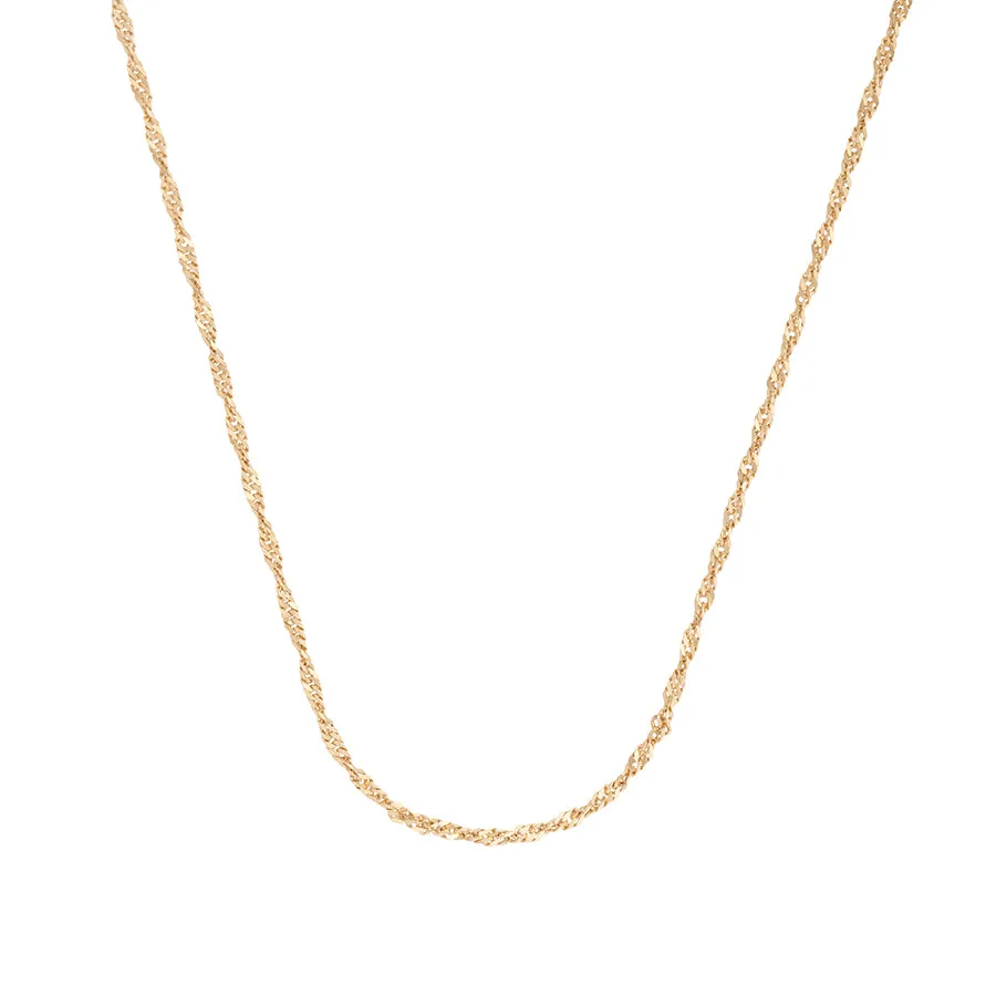 14K Gold Vermeil Twist Chain Necklace