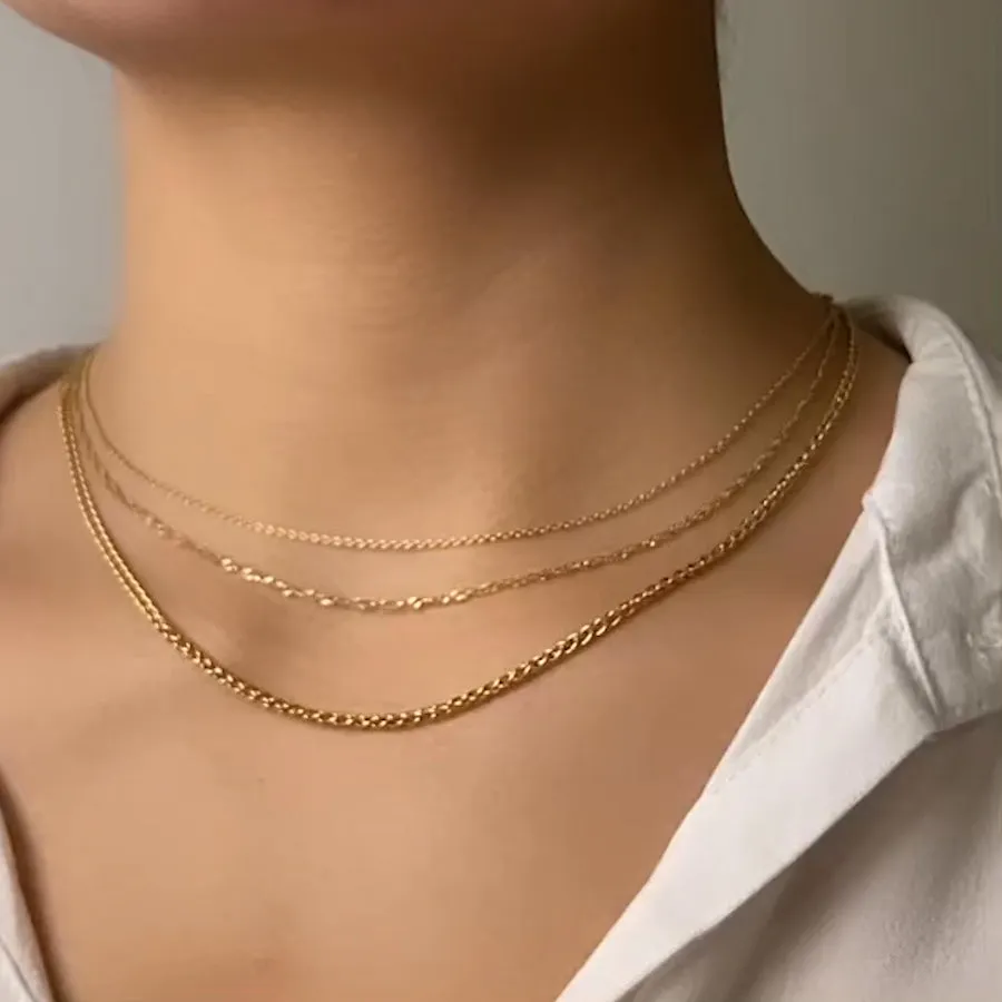 14K Gold Vermeil Twist Chain Necklace