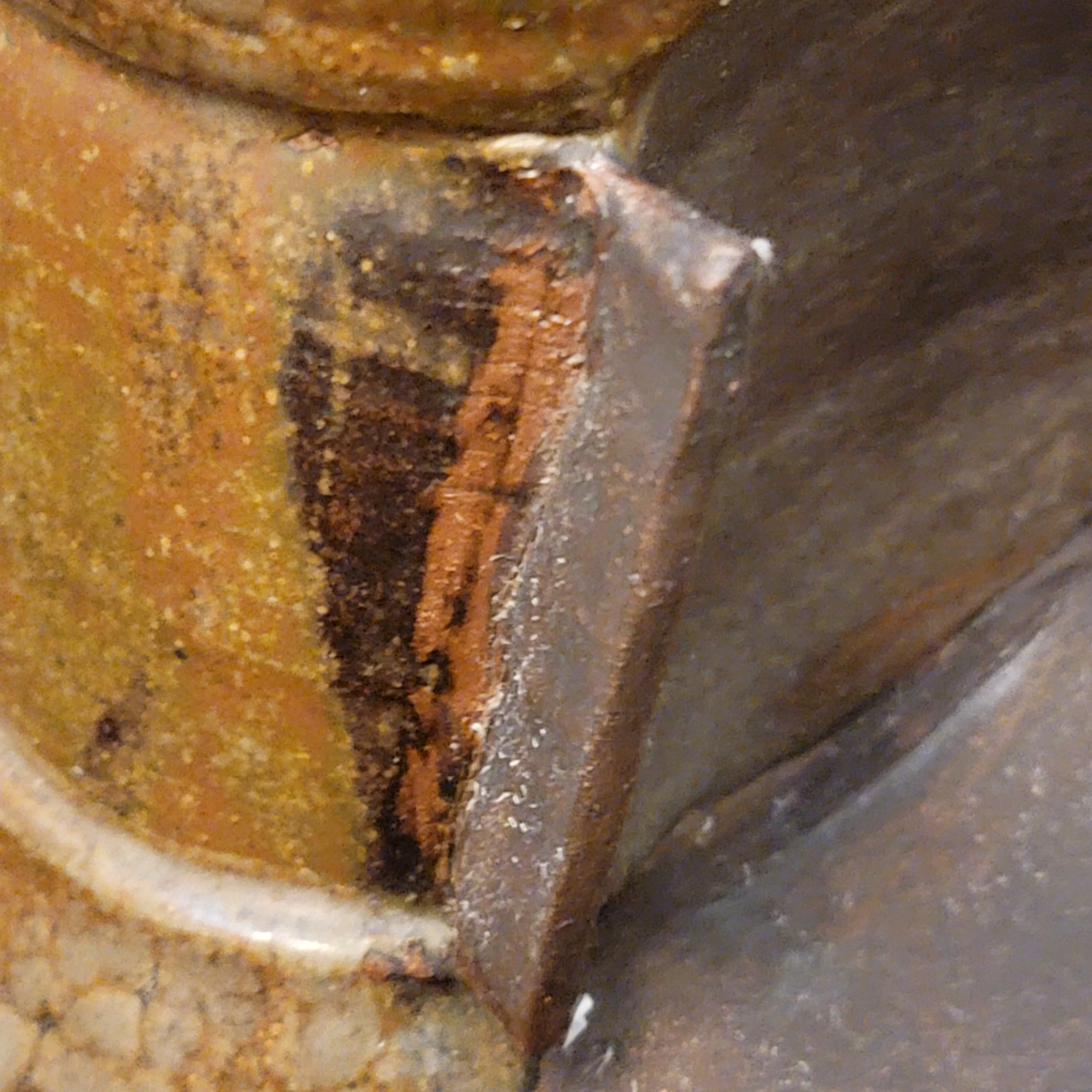 17” Signed Mid-Century Hand Built Brutalist Art Pottery Vase