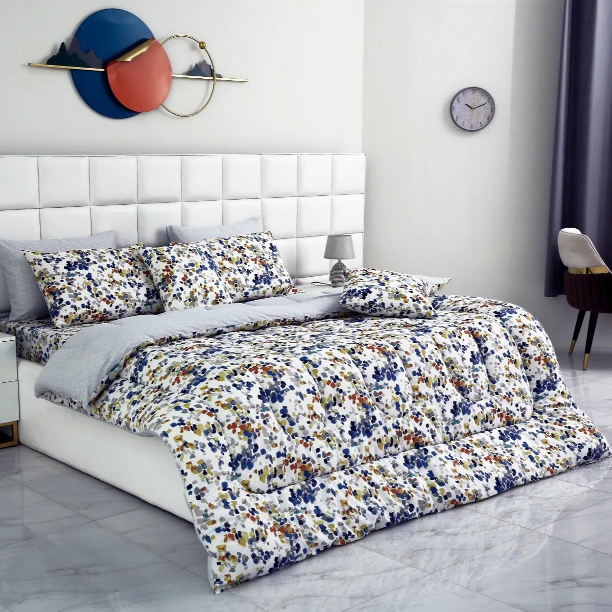 8 PCs Winter Comforter Set-Glitters
