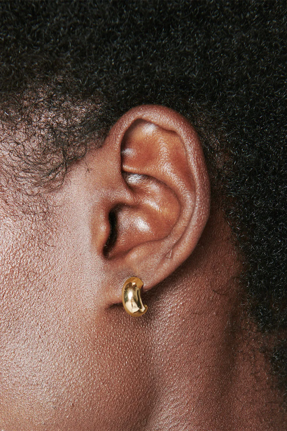 Aning Bing - Chunky Open Hoop in Gold