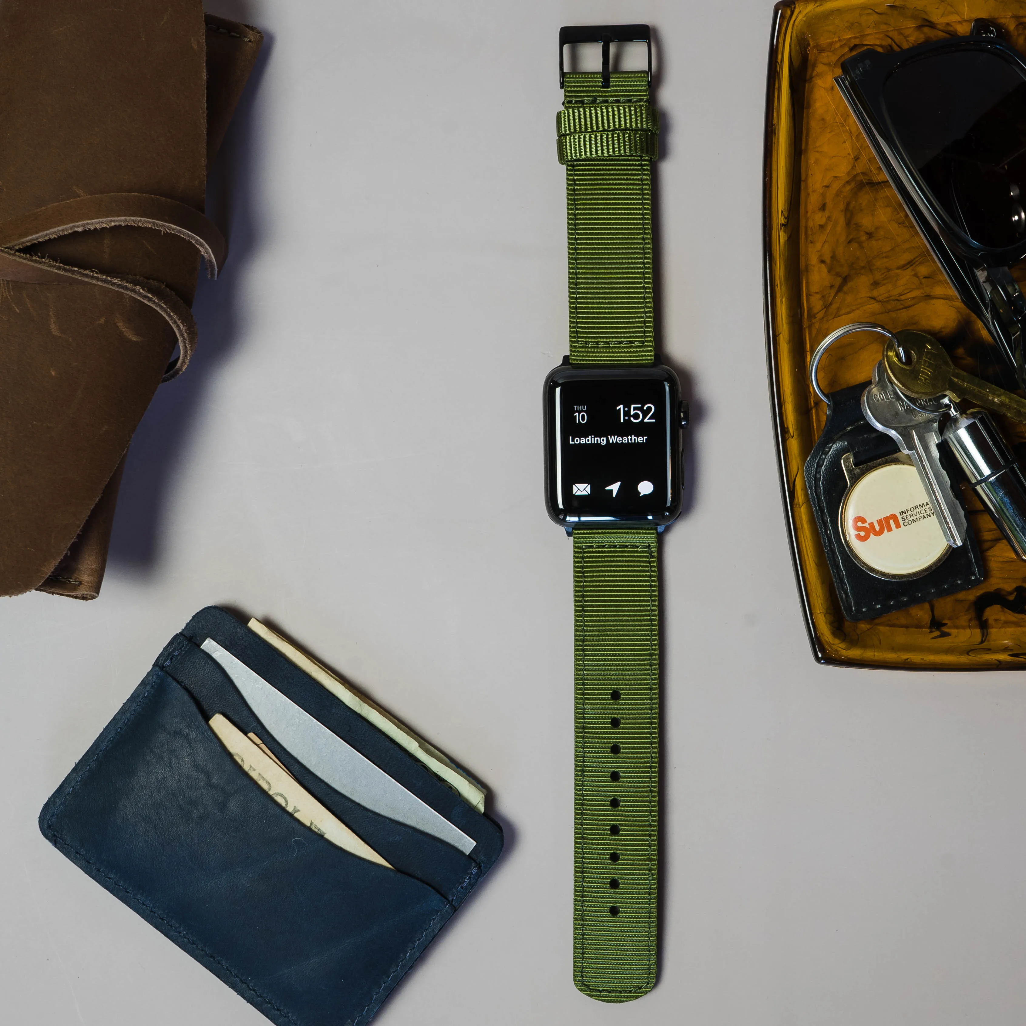 Apple Watch Two Piece NATO® Style Army Green Watch Band
