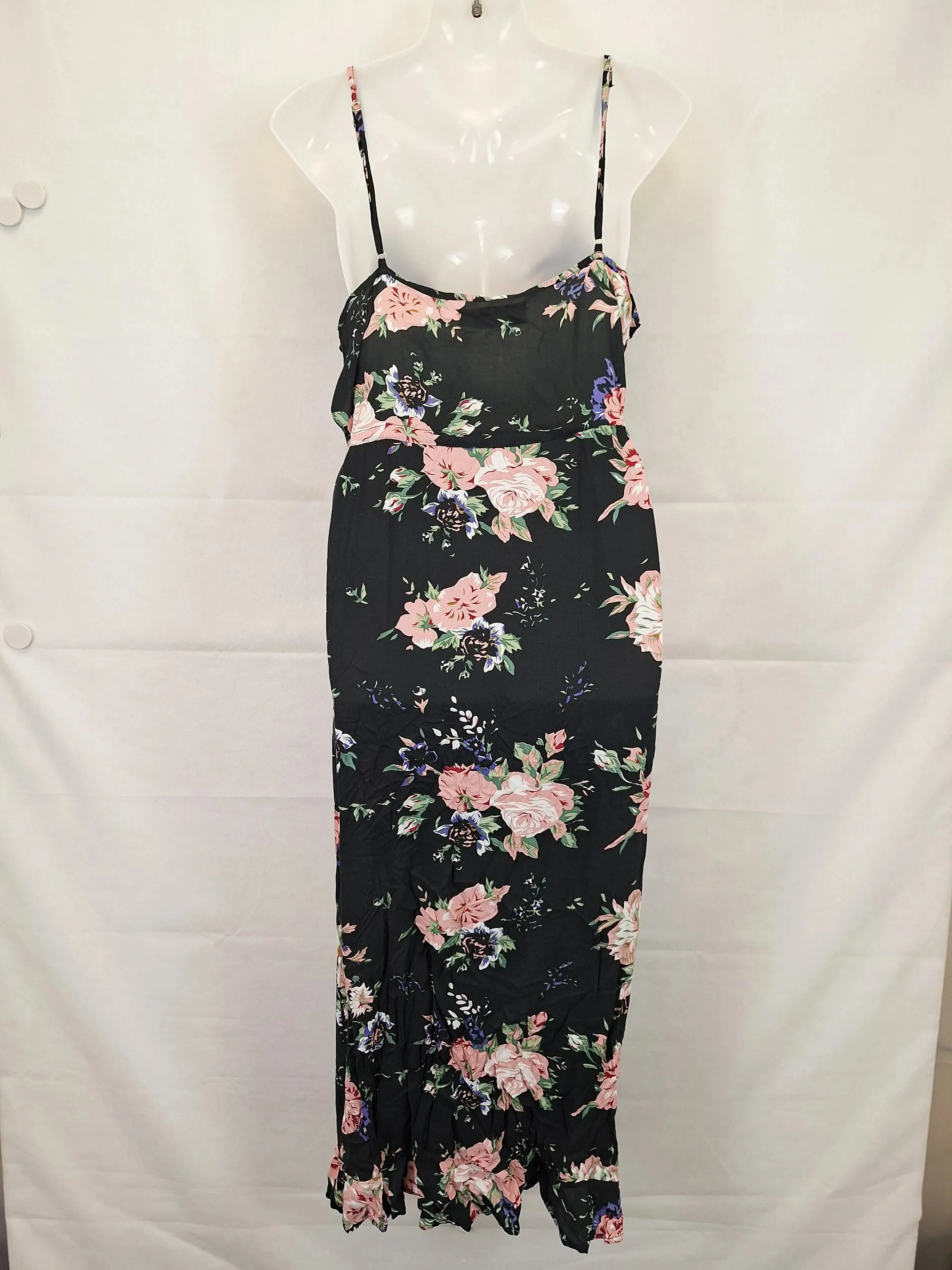 Auguste Floral Summer Drawstring Waist Maxi Dress Size 10