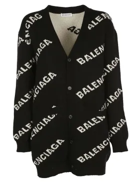 Balenciaga Logo Cardigan