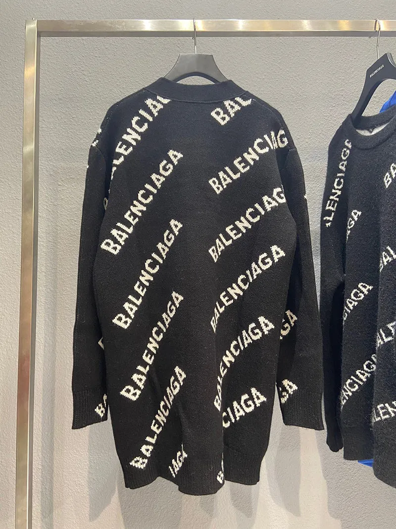 Balenciaga Logo Cardigan