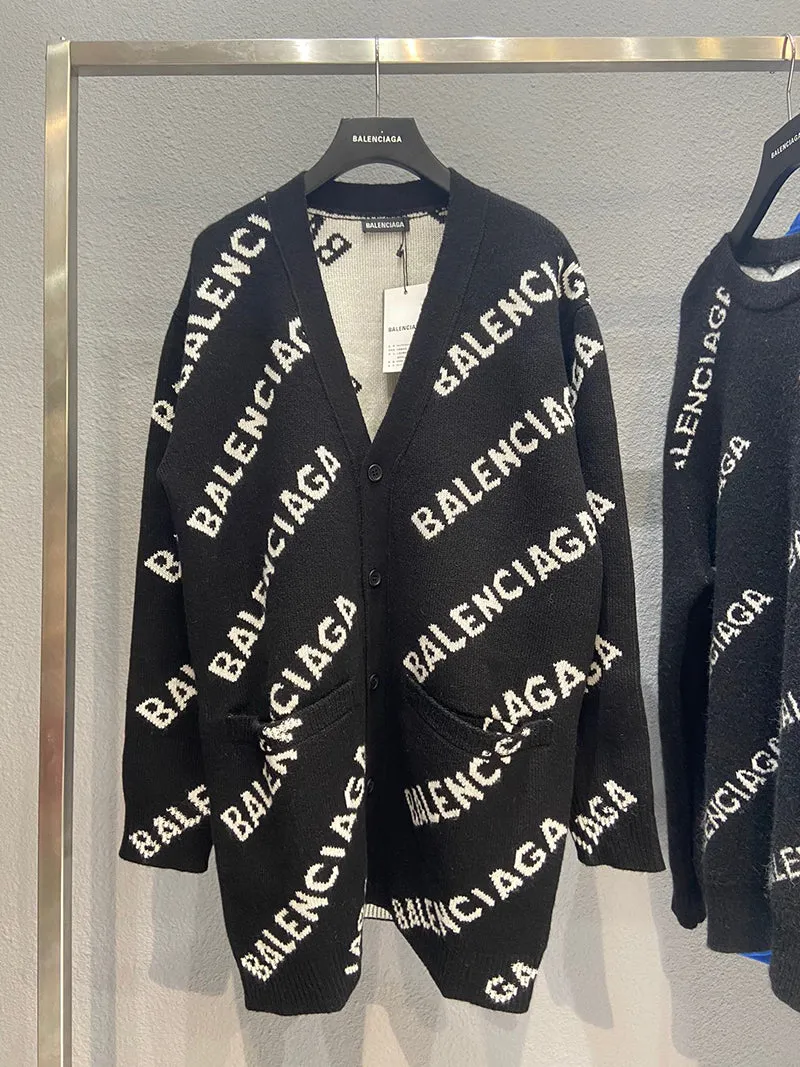 Balenciaga Logo Cardigan
