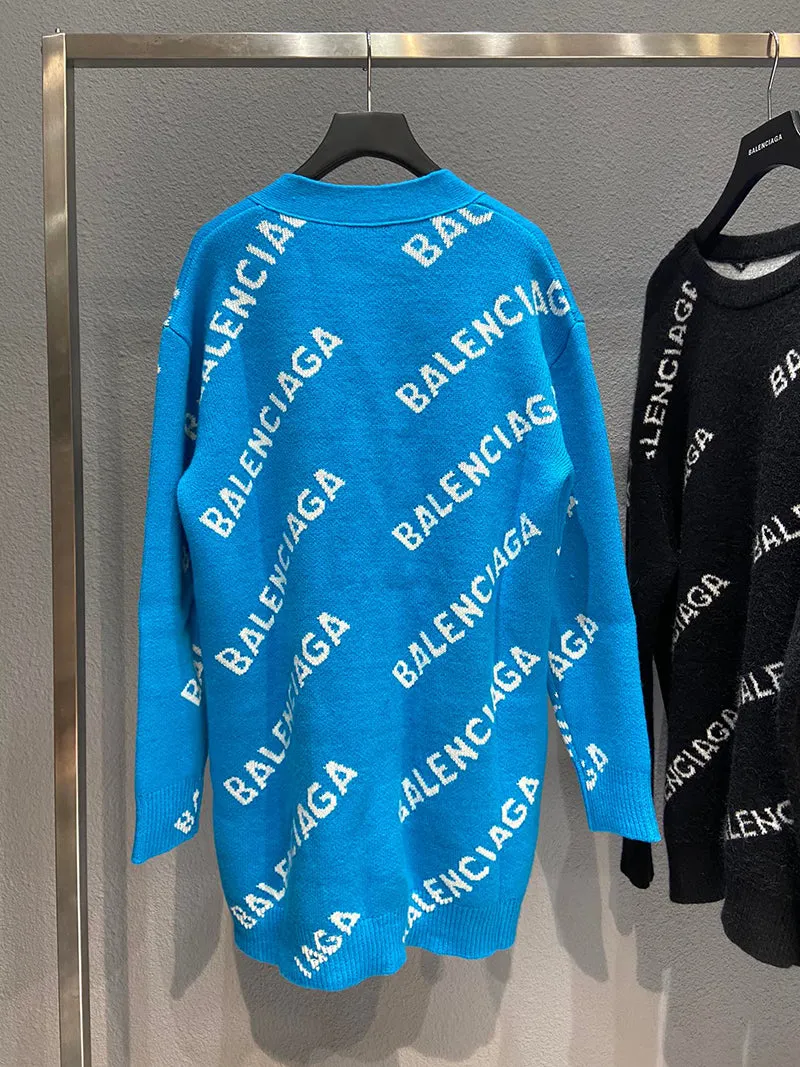 Balenciaga Logo Cardigan