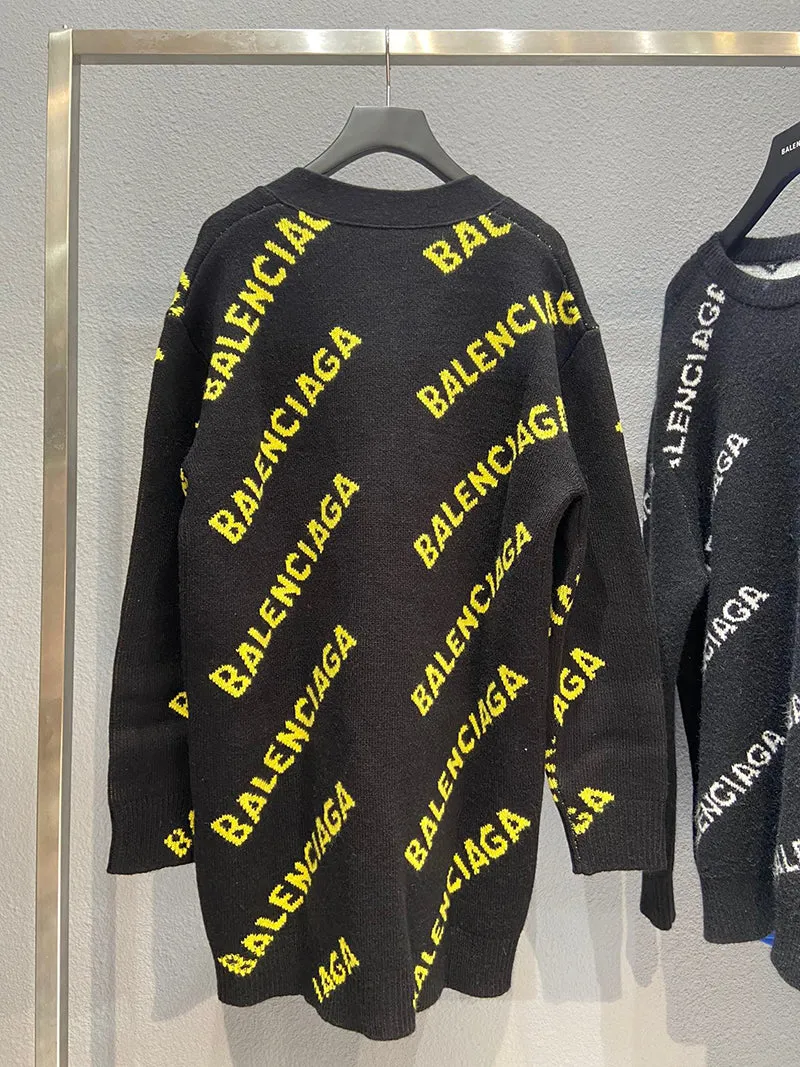 Balenciaga Logo Cardigan
