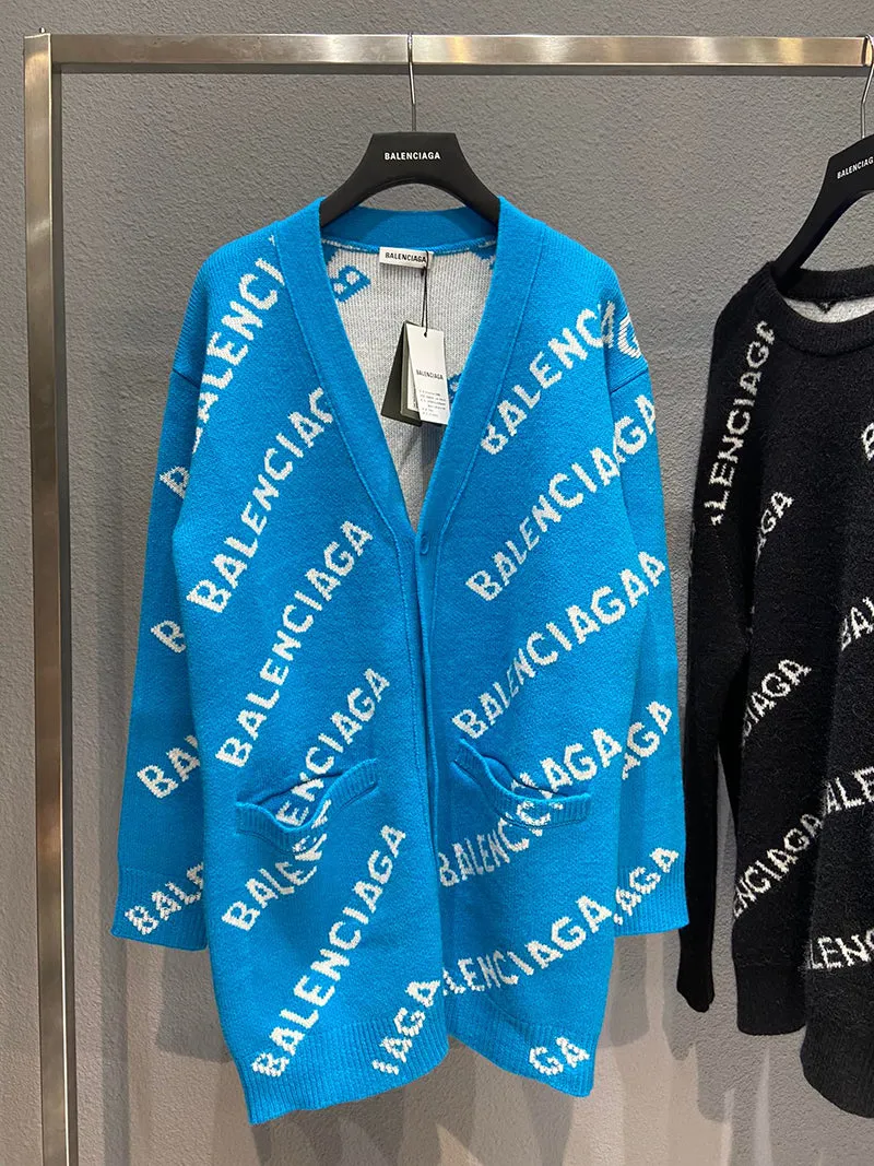 Balenciaga Logo Cardigan