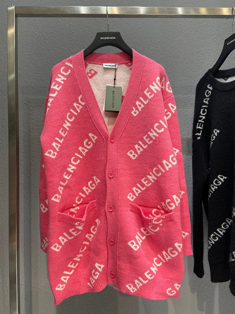 Balenciaga Logo Cardigan