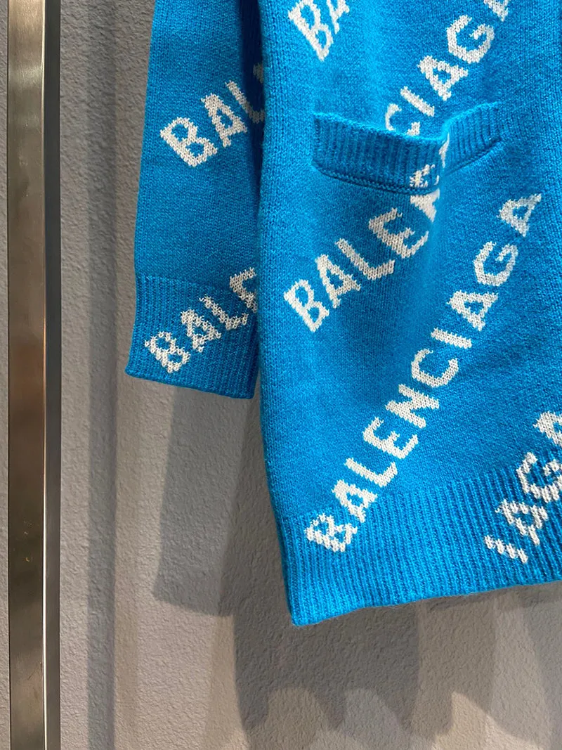 Balenciaga Logo Cardigan