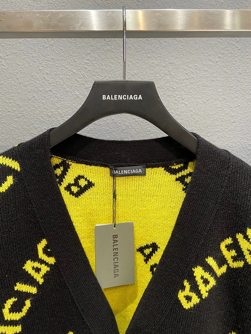 Balenciaga Logo Cardigan