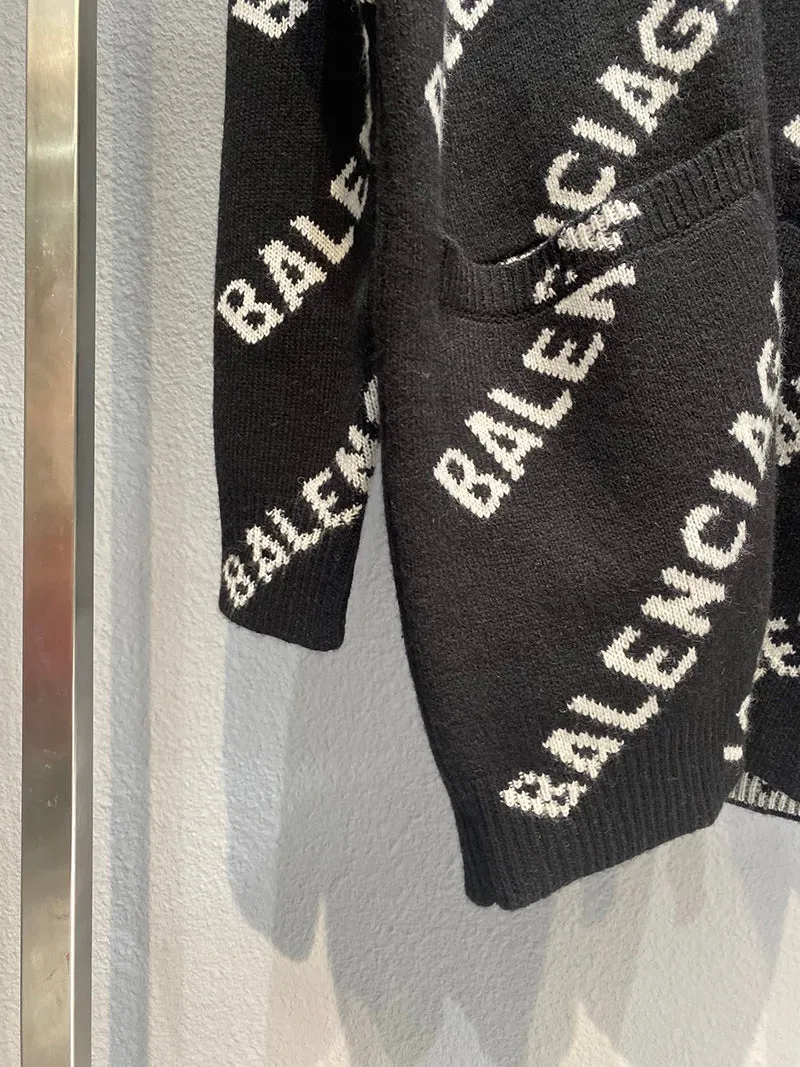 Balenciaga Logo Cardigan