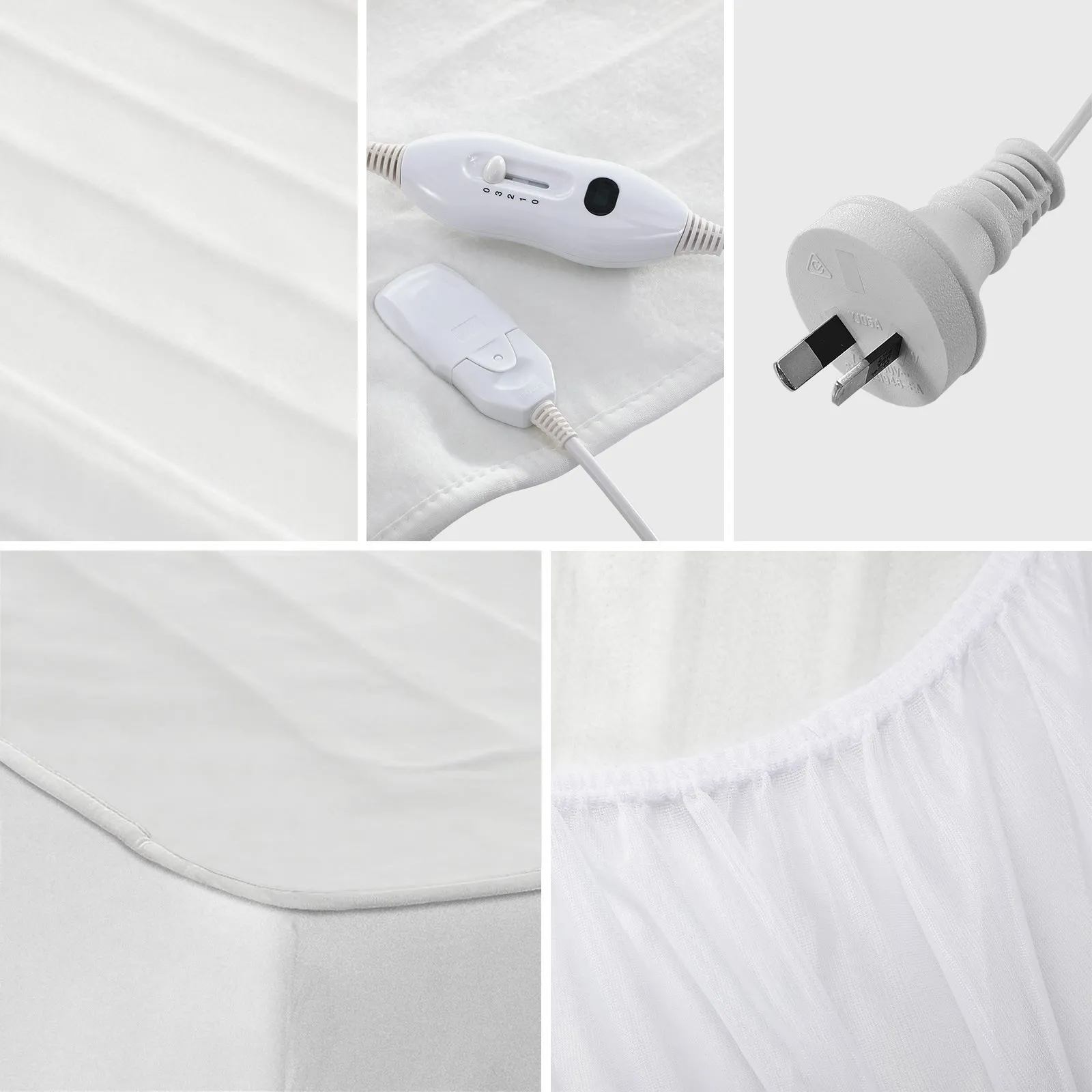 Bedra Electric Blanket Fully Fitted Polyester Heated Underlay Washable Single