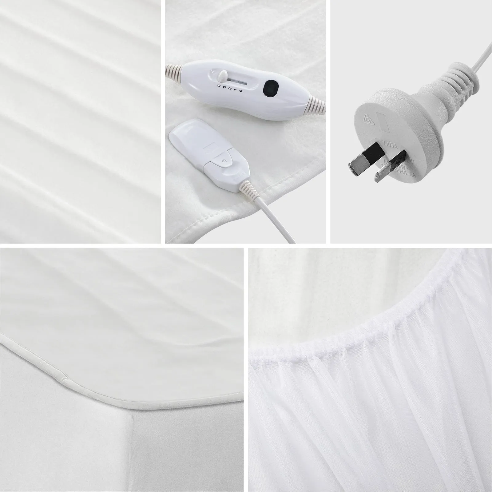 Bedra Electric Blanket Fully Fitted Polyester Winter Heated Underlay Queen