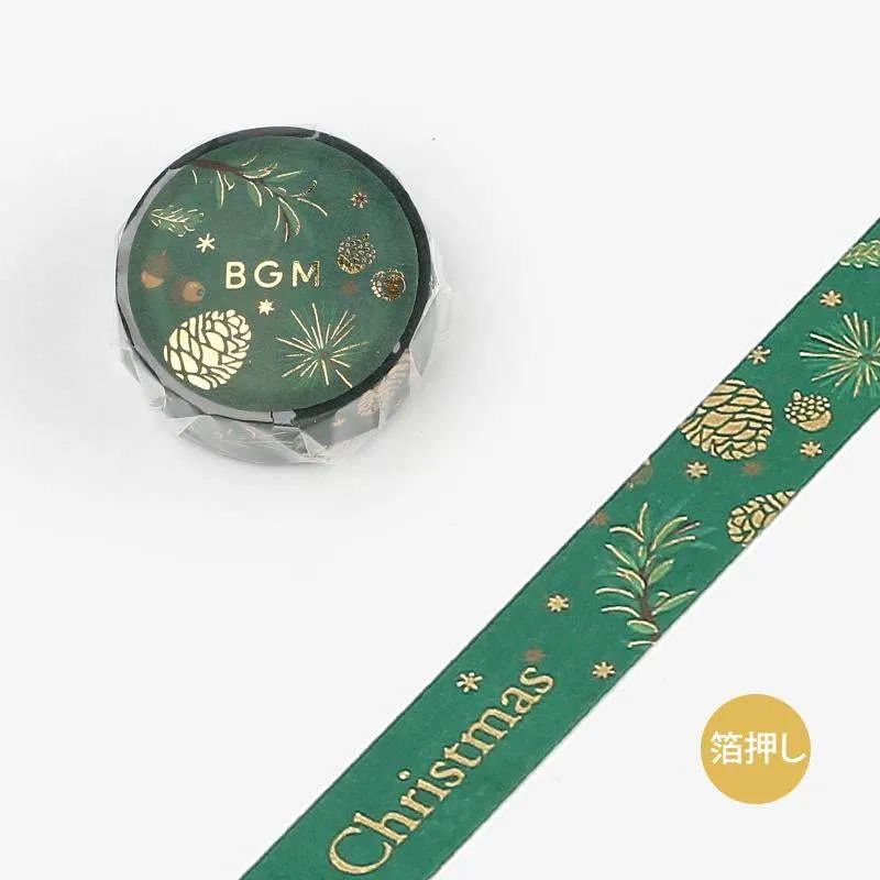 BGM Christmas Pine Cones Masking Tape