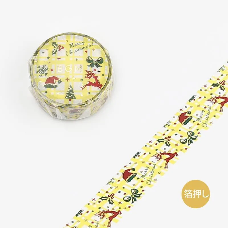 BGM Christmas Plaid Masking Tape