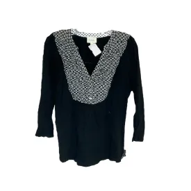 Black & White Top Long Sleeve Deletta, Size M