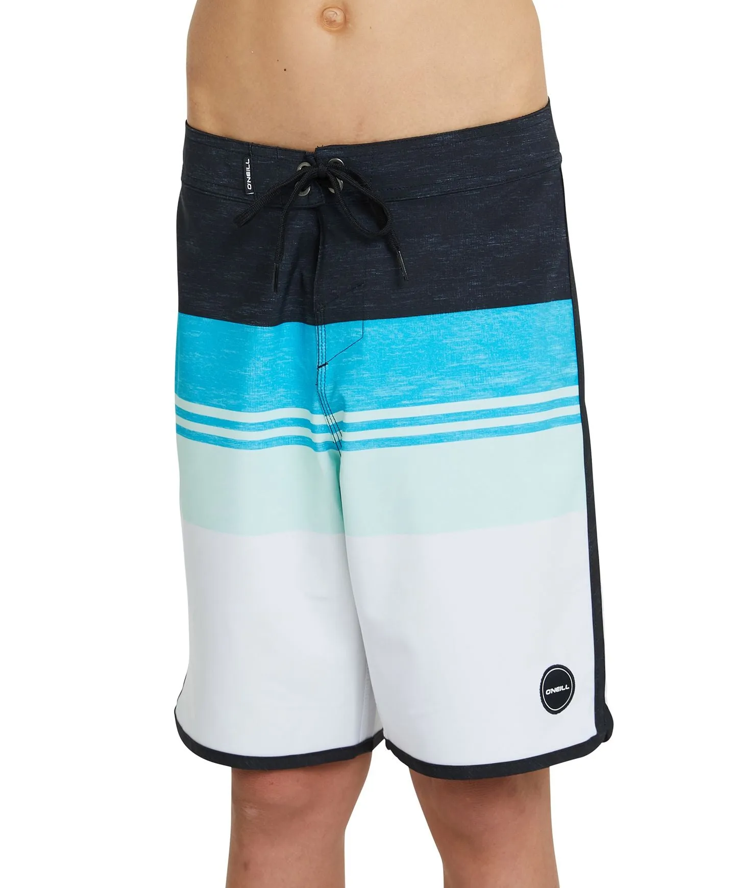 Boy's Four Square Stretch Boardshort - White