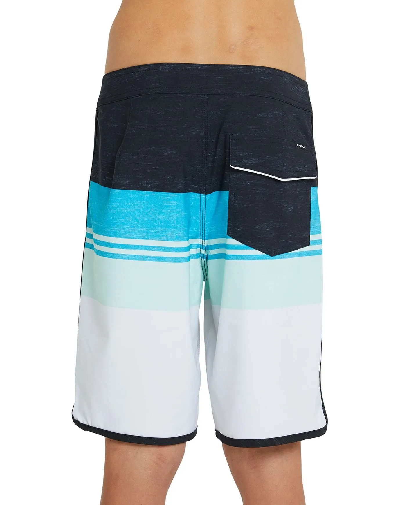 Boy's Four Square Stretch Boardshort - White