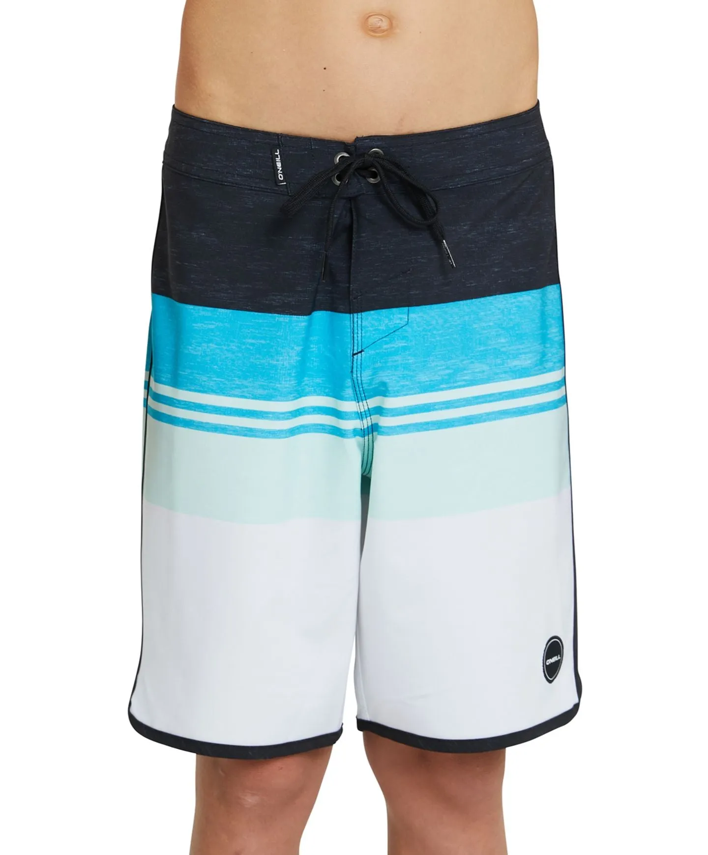 Boy's Four Square Stretch Boardshort - White