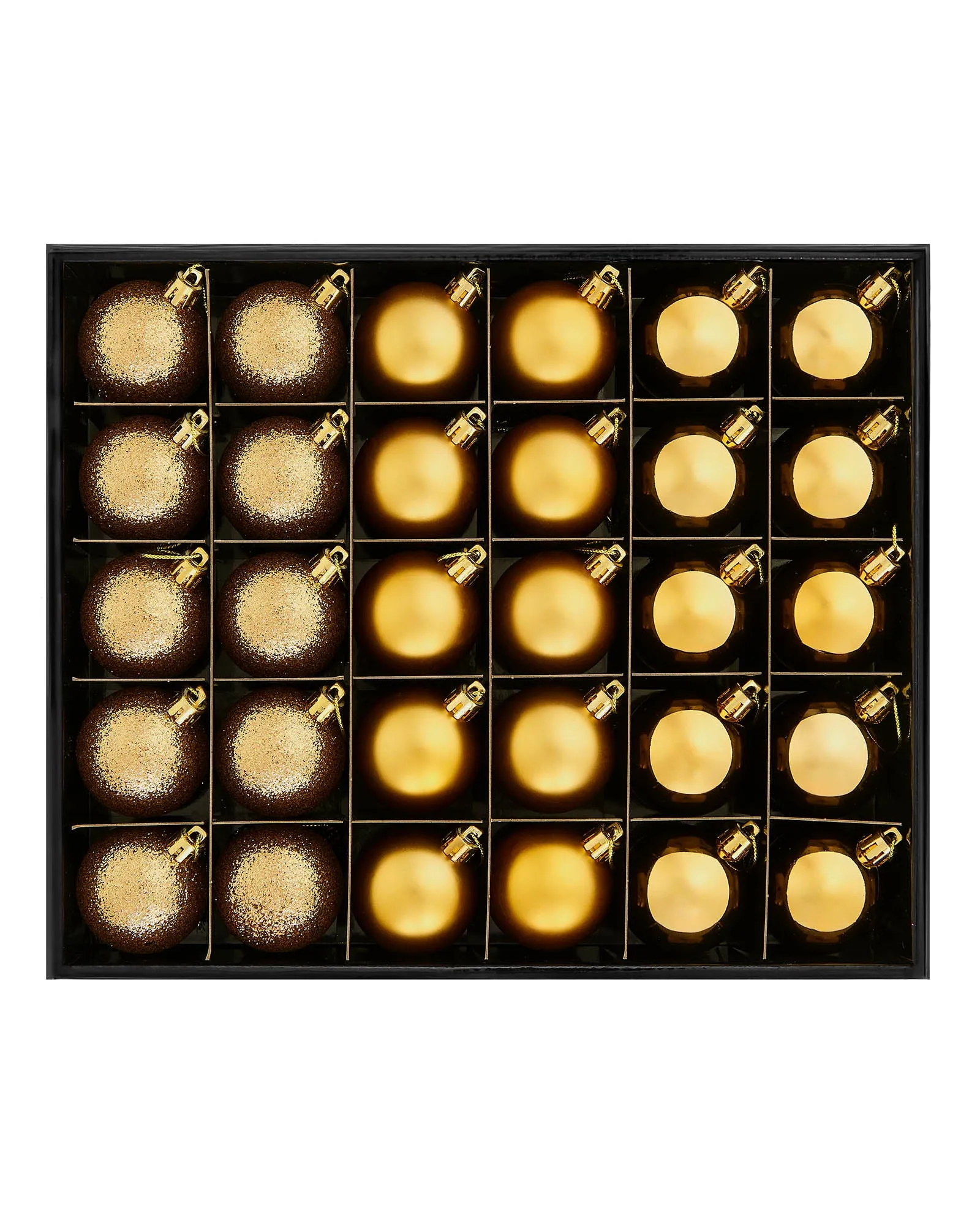 Christmas Gold Shatterproof Bauble, 50 Pack