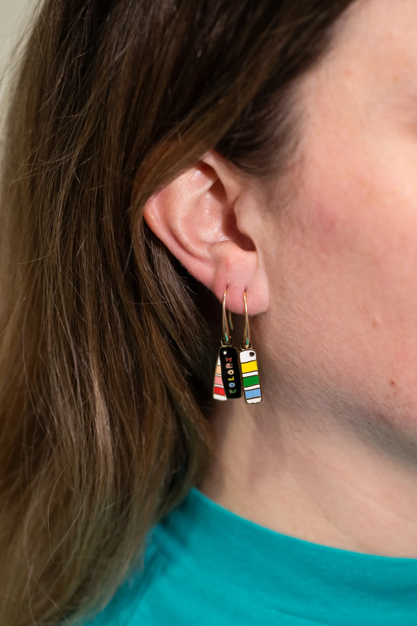 Colors Swatch Book Drop Earrings