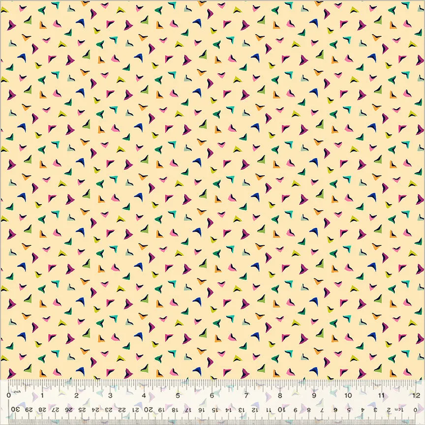 Cotton Fabric FLUTTER MACADAMIA from BOTANICA Collection, Windham Fabrics, 54019-5