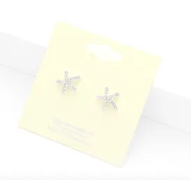 Crystal Starfish Stud Earrings (4 Colors)