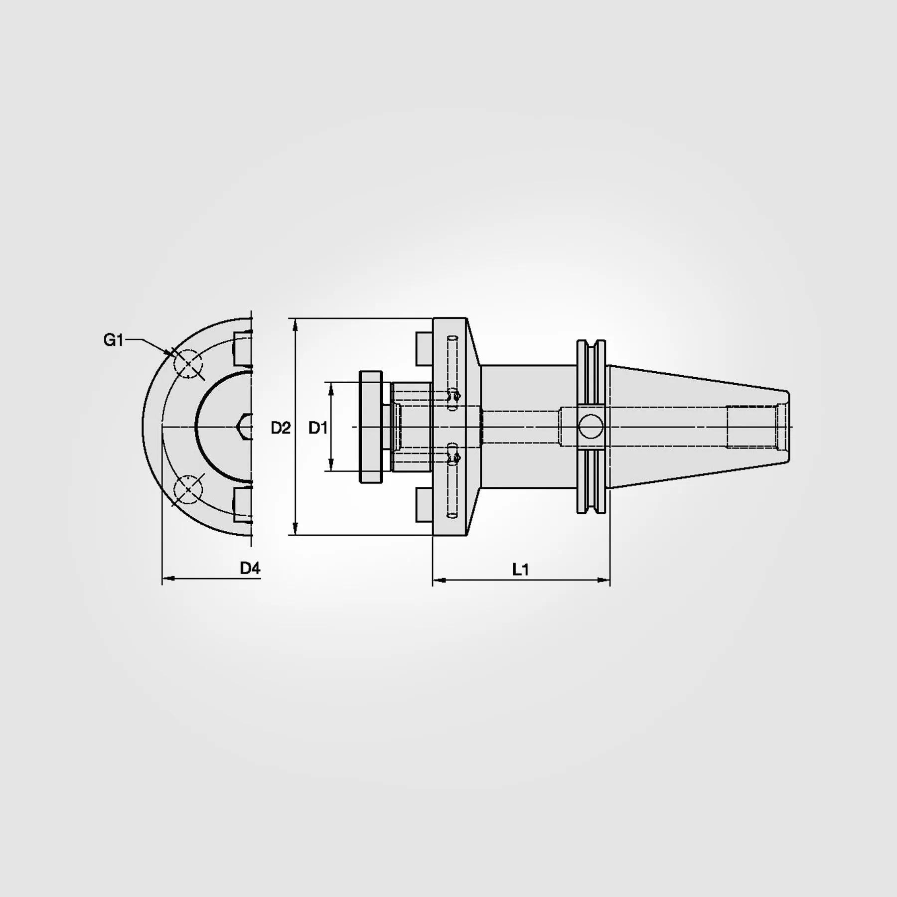 CV50 Steep Taper 2" Shell Mill Adapter (THROUGH COOLANT) 3640222