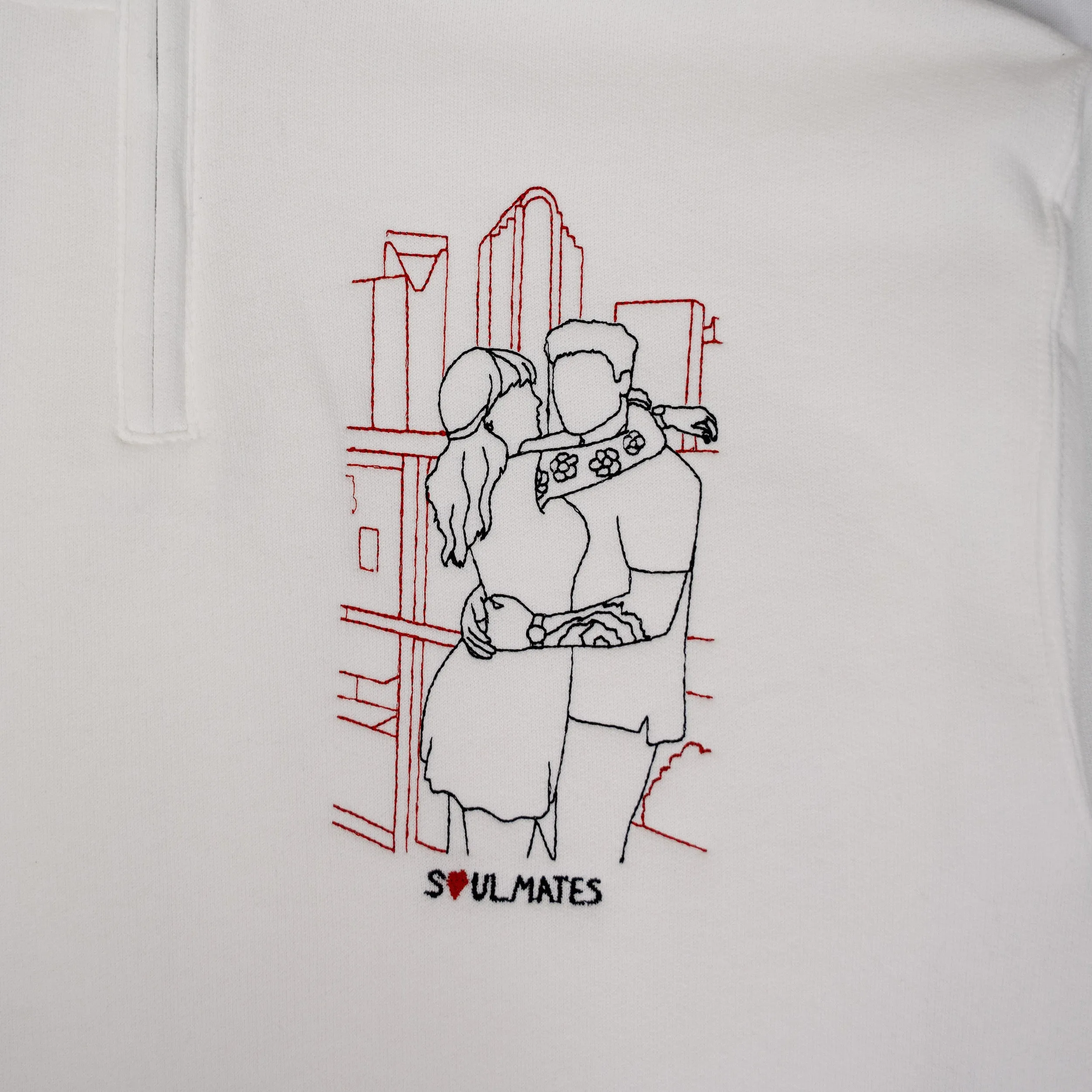 Embroidered Soulmate© Quarter-Zip Sweatshirt