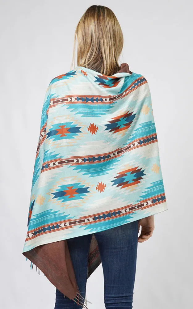 EPC10807 AZTEC MULTI WEAR SCARF/PONCHO