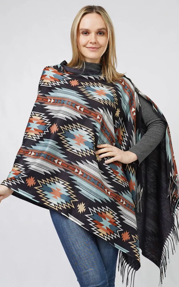 EPC10807 AZTEC MULTI WEAR SCARF/PONCHO