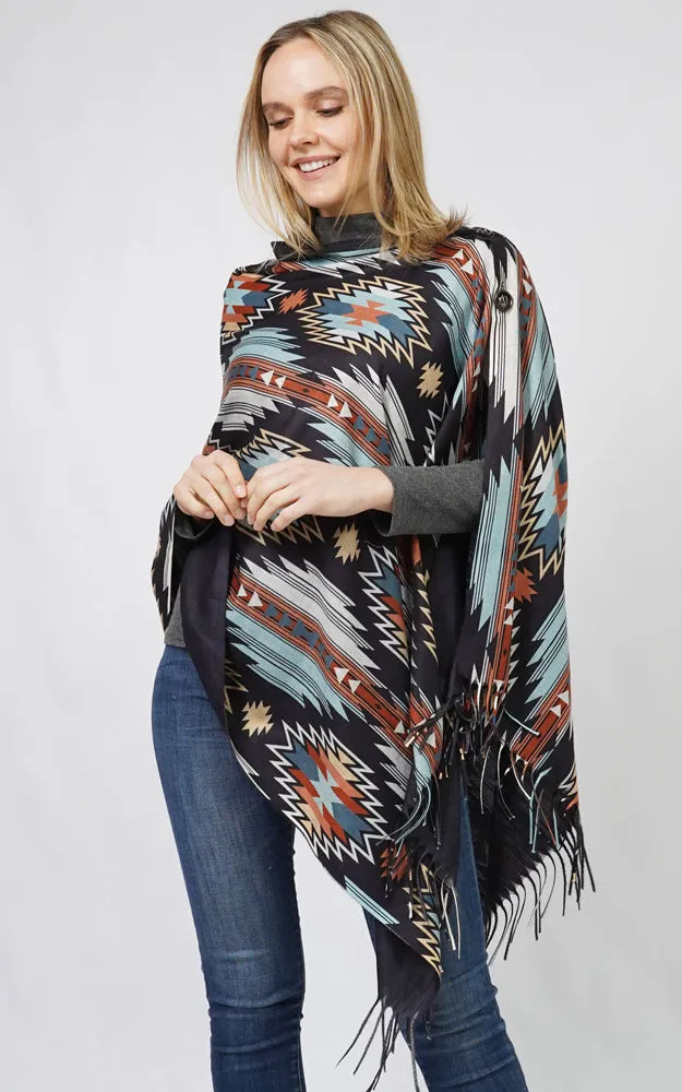 EPC10807 AZTEC MULTI WEAR SCARF/PONCHO