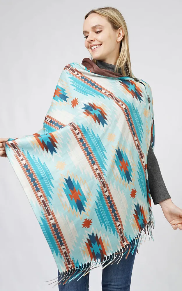 EPC10807 AZTEC MULTI WEAR SCARF/PONCHO