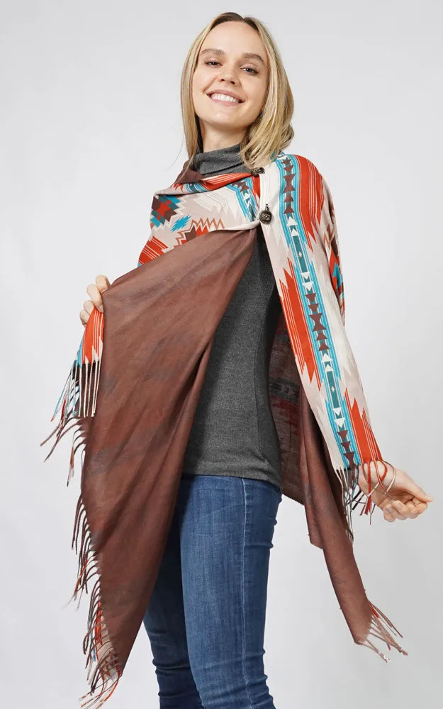 EPC10807 AZTEC MULTI WEAR SCARF/PONCHO