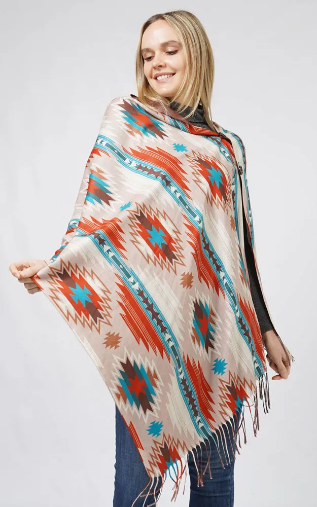 EPC10807 AZTEC MULTI WEAR SCARF/PONCHO