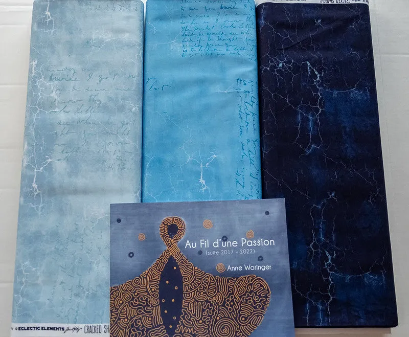 Fabric CELESTINE, PWTH128.CELESTINE, from Cracked Shadow Collection Designed by Tim Holtz for Free Spirit.