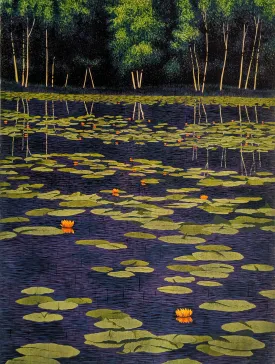 Fire Lilies - Limited Edition Woodblock Print by Gordon Mortensen