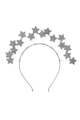 Floating Crown - Silver Glitter Stars