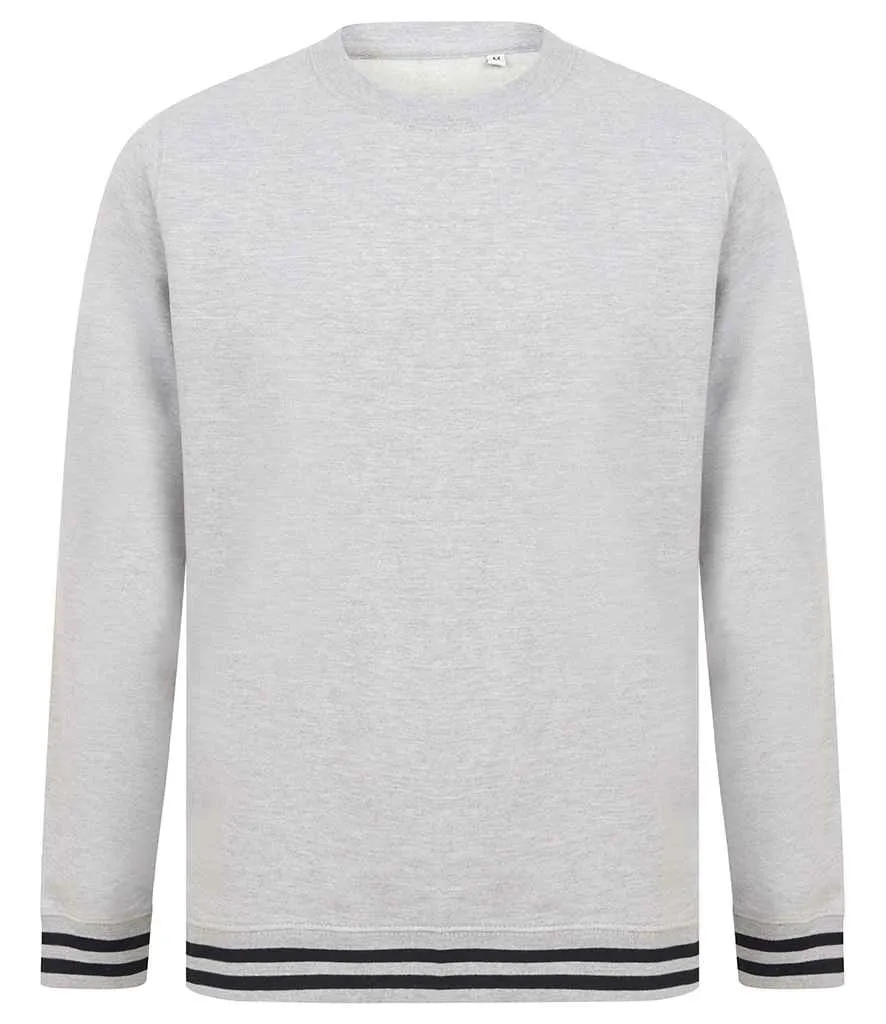 Front Row Unisex Striped Cuff Sweatshirt